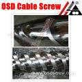Cable recycling machine cylinder screw